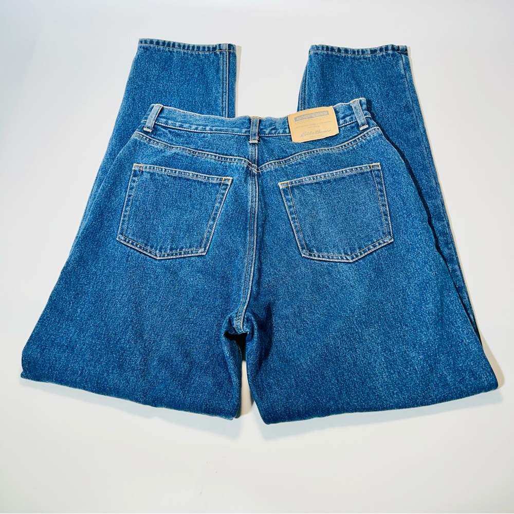 Eddie Bauer jeans Straight leg Flannel lined jeans high rise warm women size 12